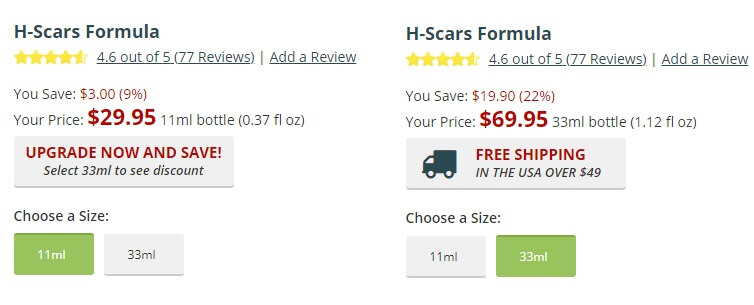 h scars formula price